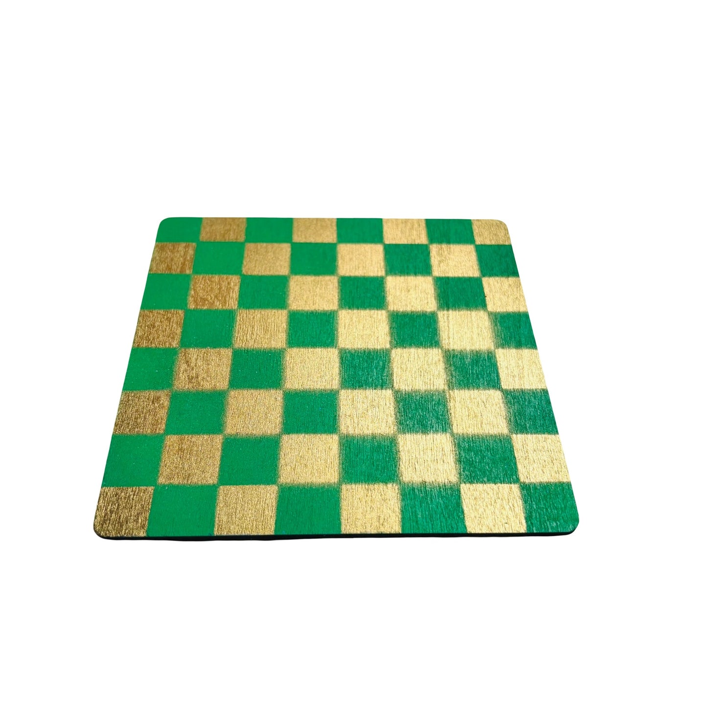 Green & White Golden Hue - Mini Chess Set
