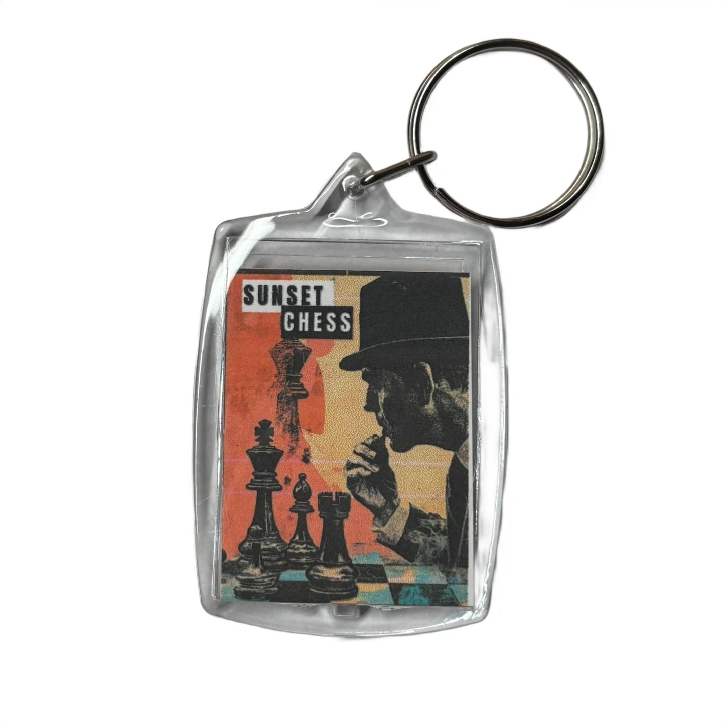 Thinking Man - Chess  Photo Keychain