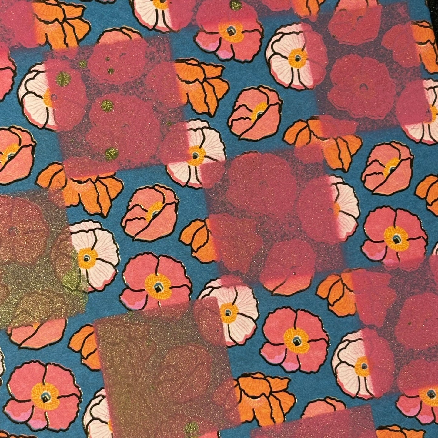 Pink Shade Flowers - Scrapbook Chess Board