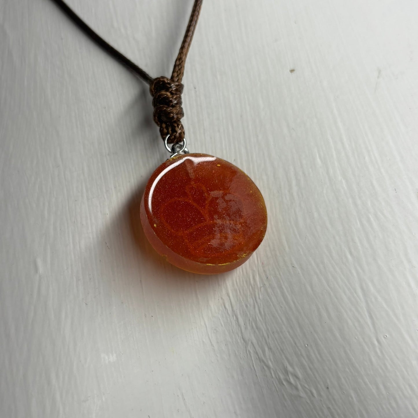 Burgundy Red King - Handmade Resin Chess Necklace