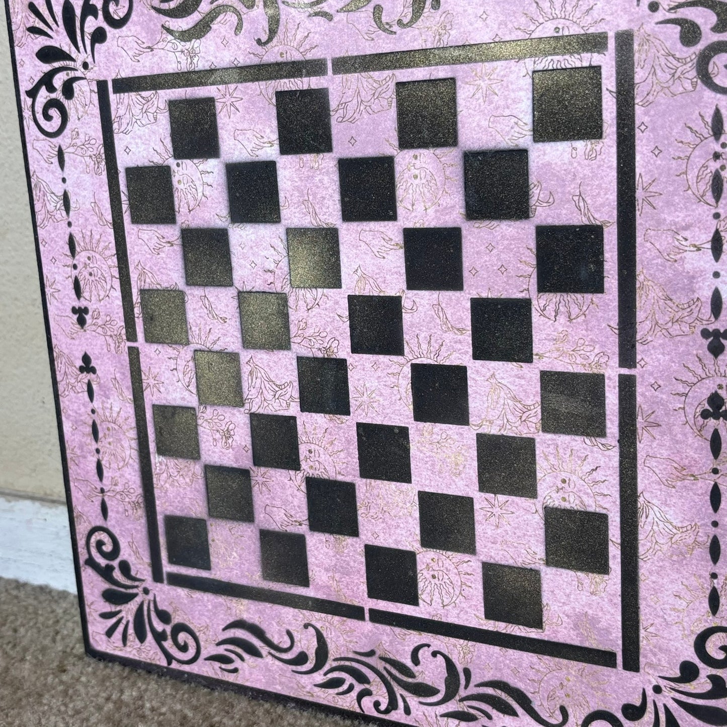 Splendid Pink - Scrapbook Chess Board