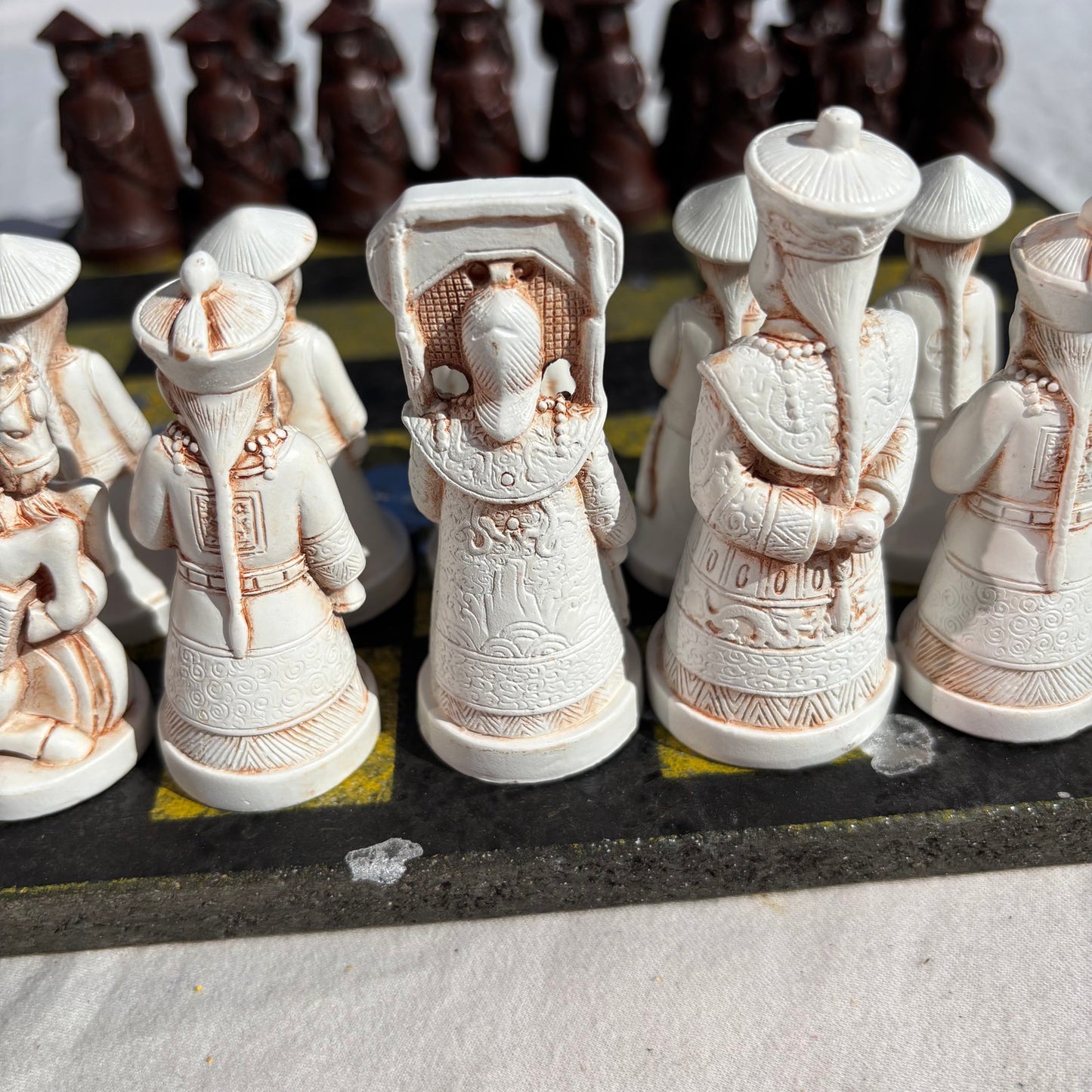 Yellow & Black Stealth - Chinese Edition Chess Set