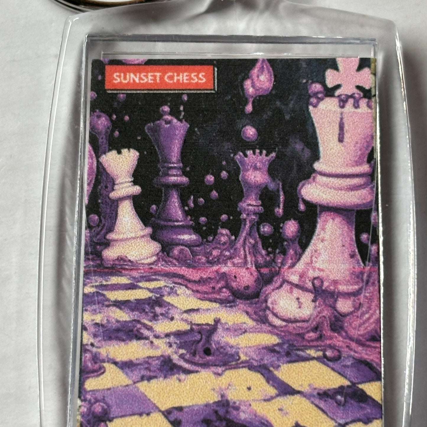 Purple Sloosh - Chess  Photo Keychain
