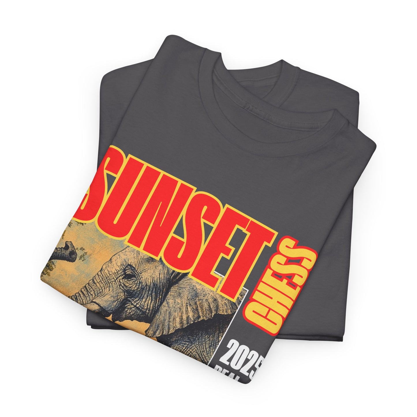 Elephant & Chess - Charcoal Black Chess T Shirt