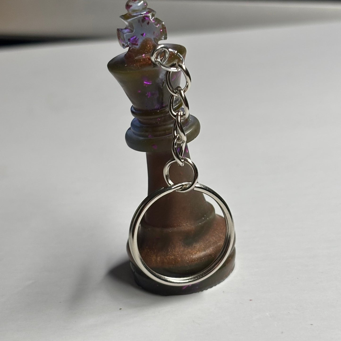 Brown Blue Hazed King - Handmade Resin Keychain