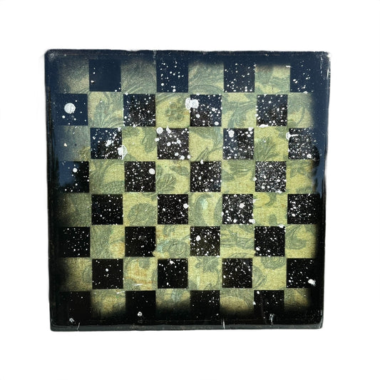 Velvet Green Pattern - Resin Coated Chess Board