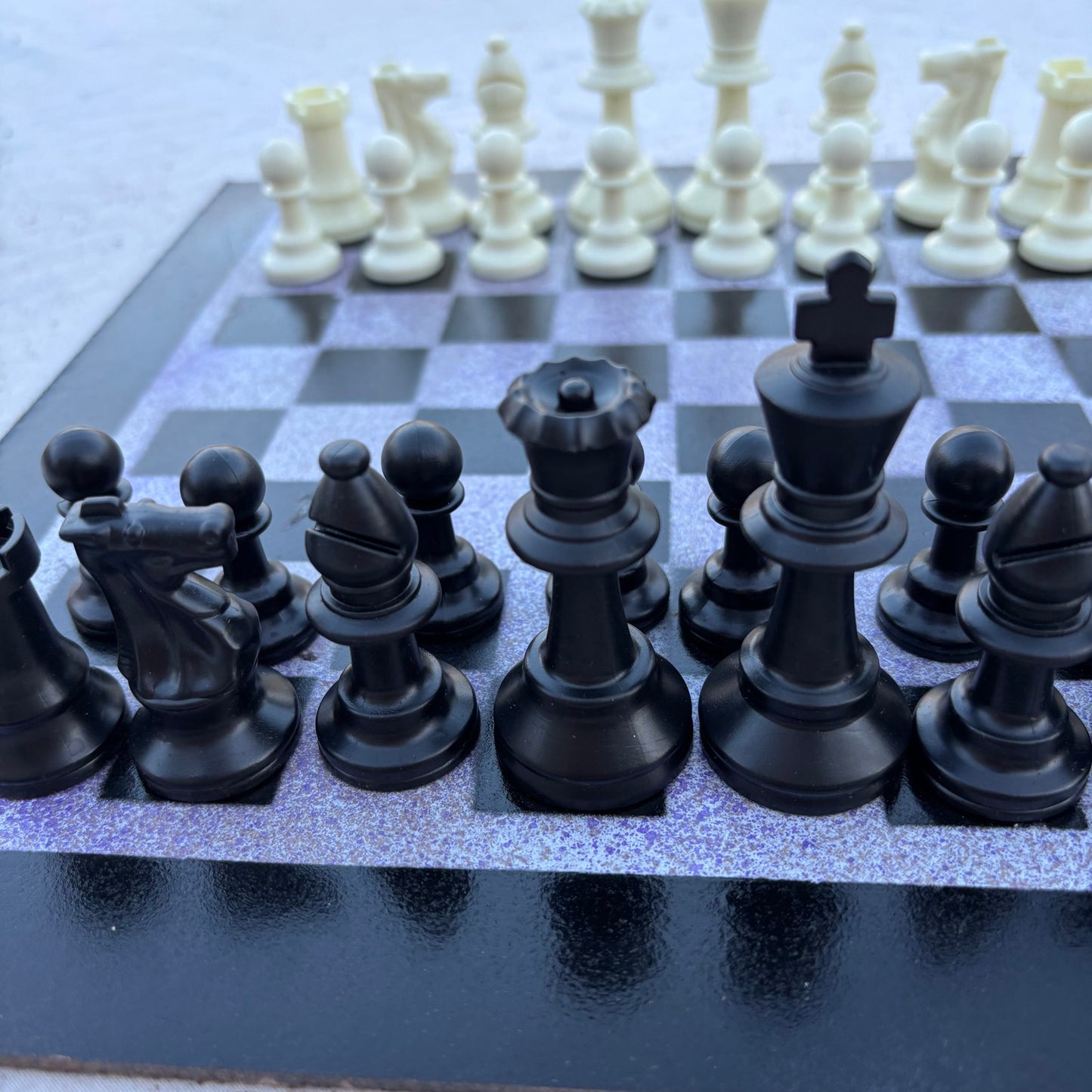 Purple Mist - Painted Chess Set
