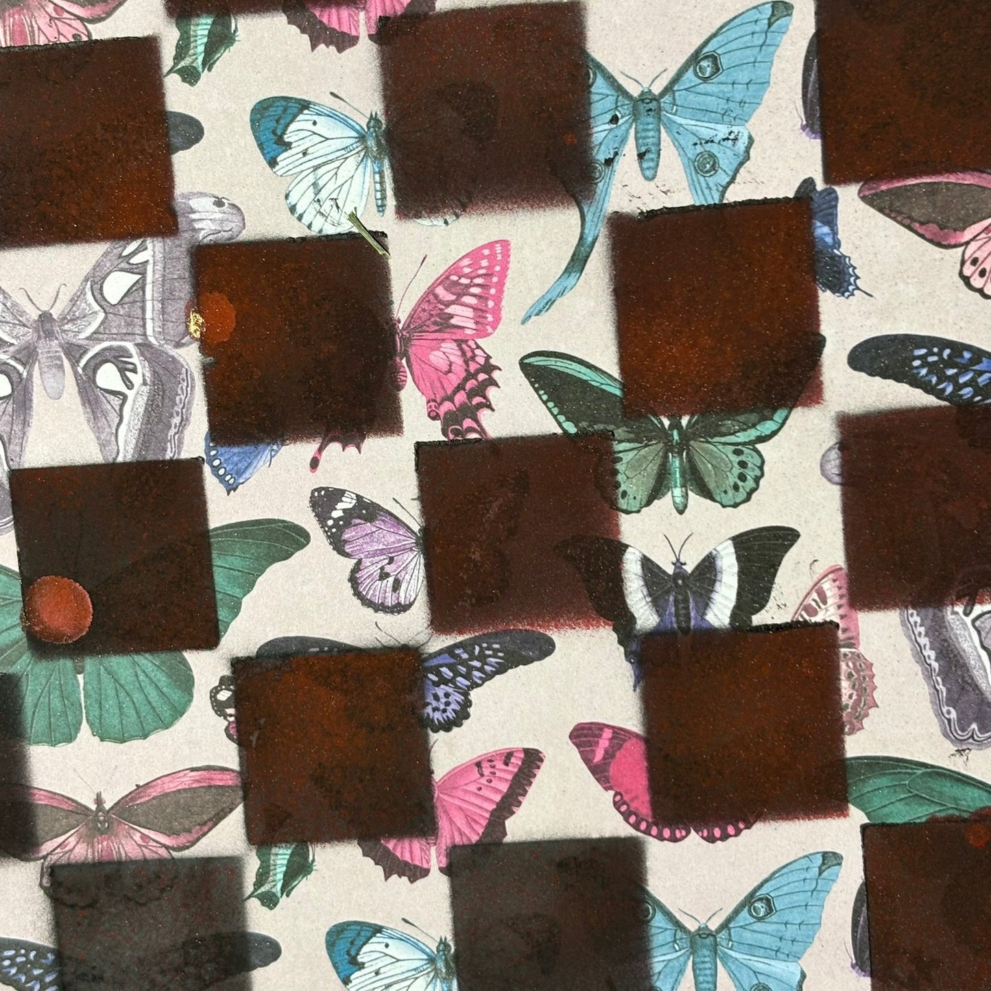 Colorful Butterflies - Scrapbook Chess Board