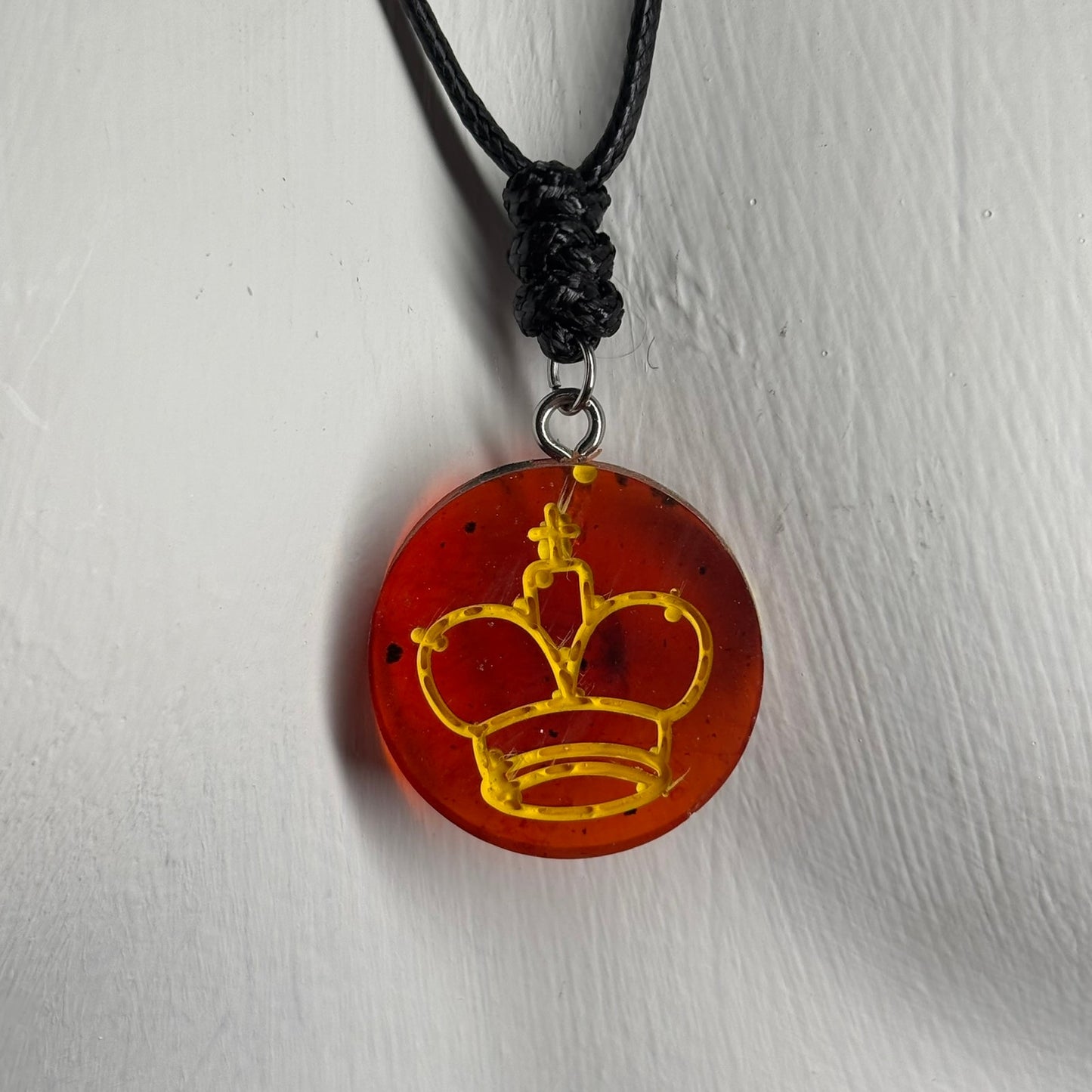 Supreme Red King - Handmade Resin Chess Necklace