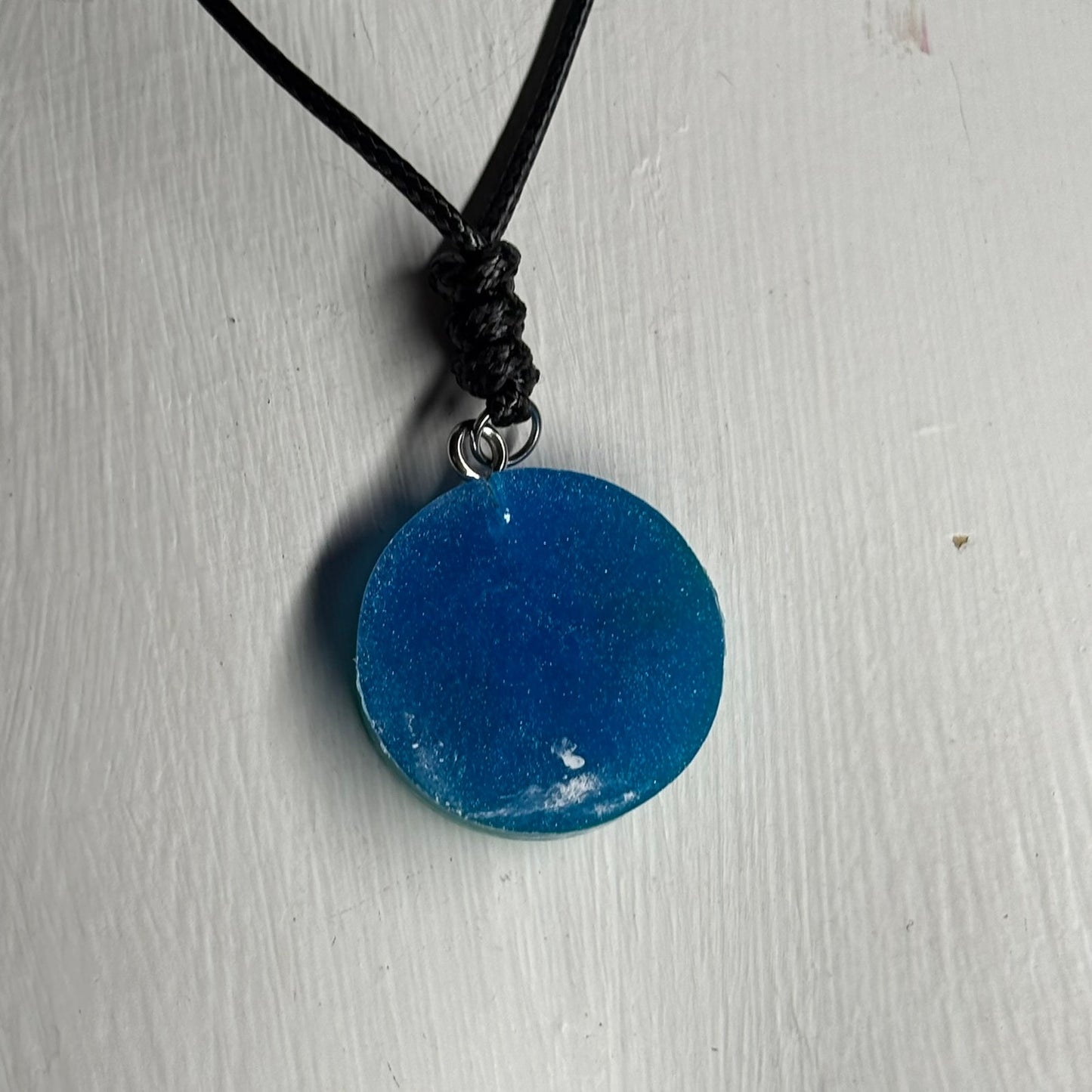 Blue Bishop - Handmade Resin Chess Necklace