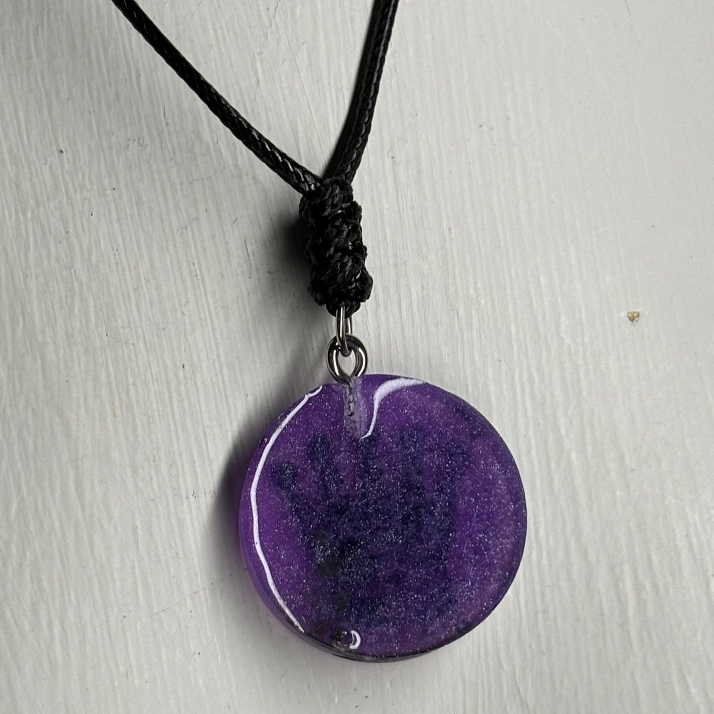 Bright Purple Queen - Handmade Resin Chess Necklace