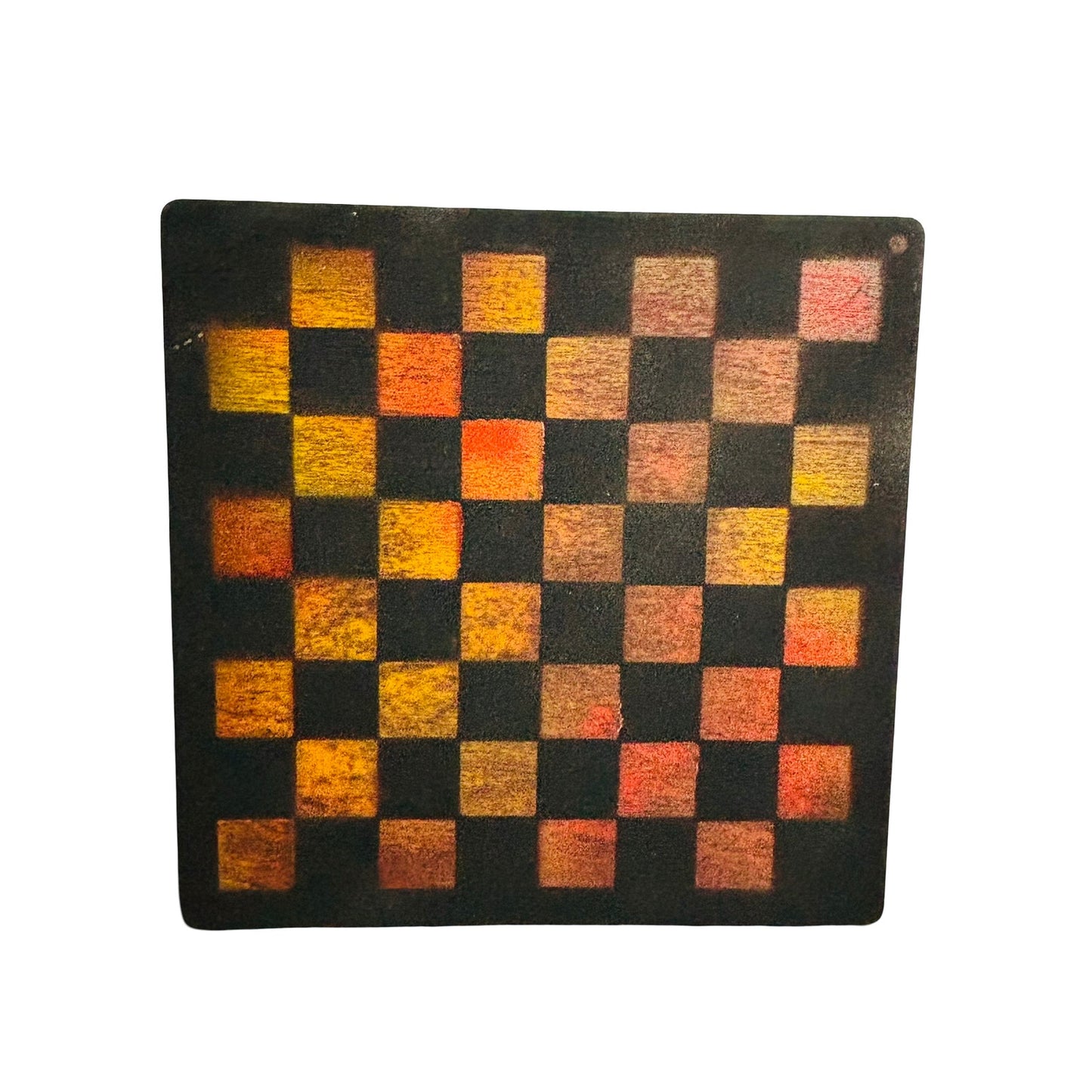 Ember Fire Black - Painted Thin Wooden Chess Board