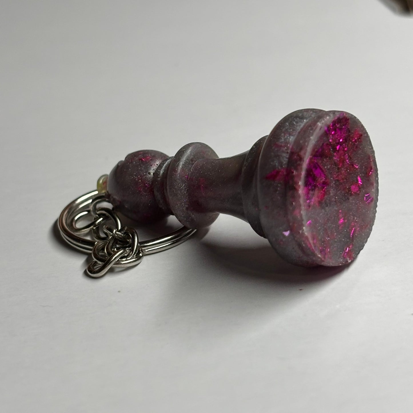 Purple Sparkle Bishop - Handmade Resin Keychain