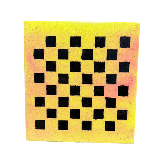 Peach Yellow Rush - Resin Coated Chess Board