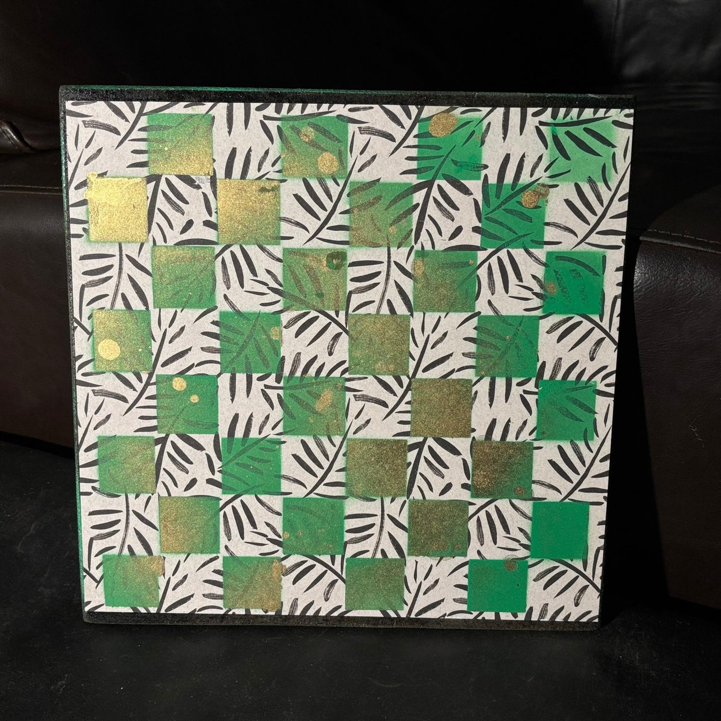 Golden Green - Scrapbook Chess Board
