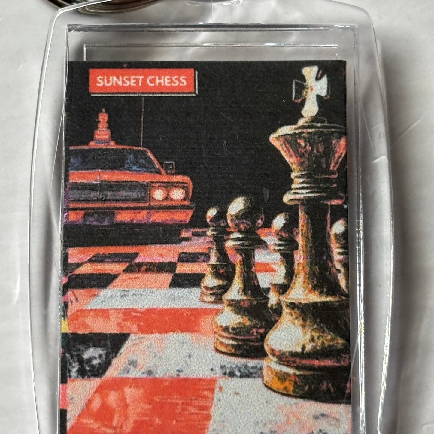 Taxi Stop - Chess  Photo Keychain