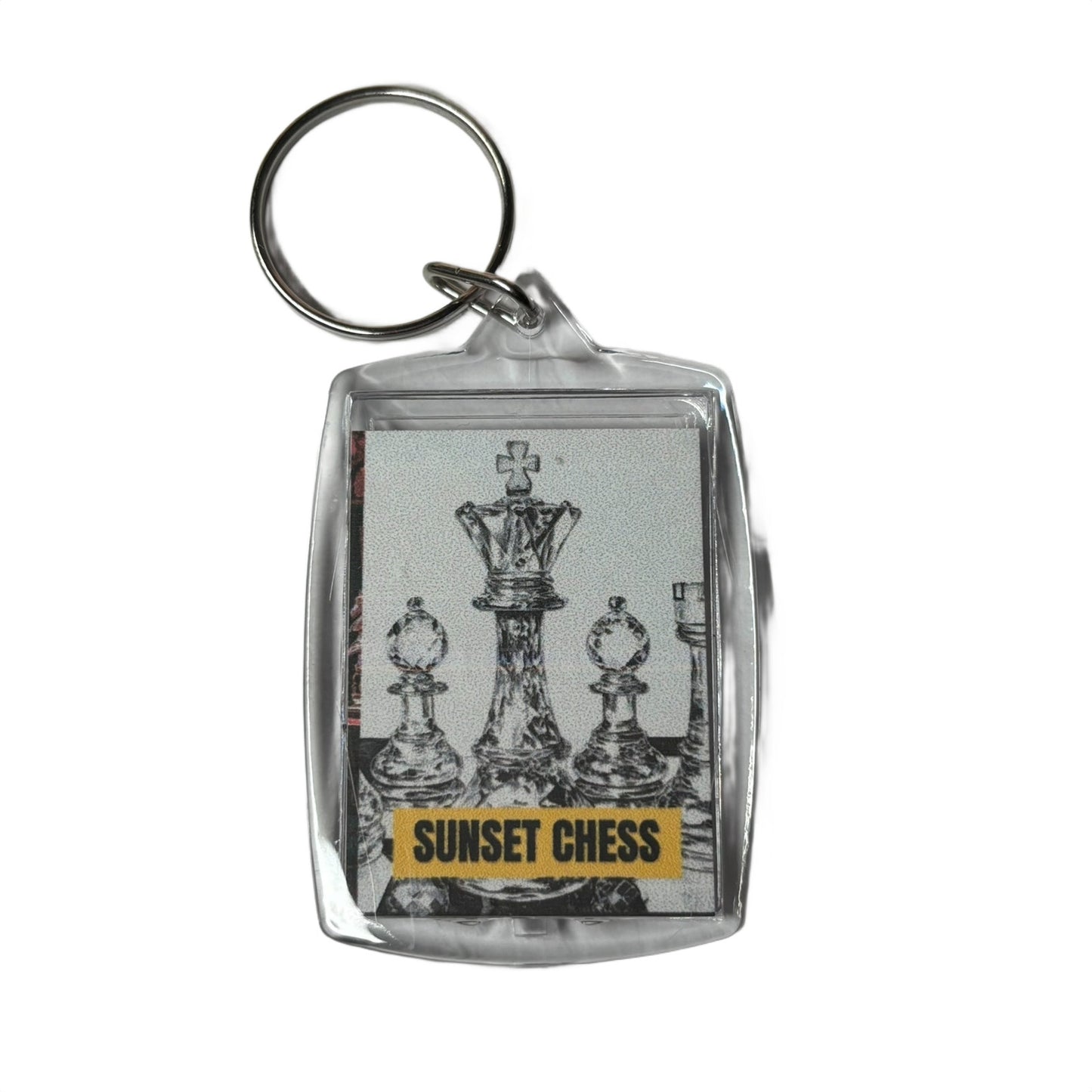 Classy Chess - Sunset Chess Photo Keychain
