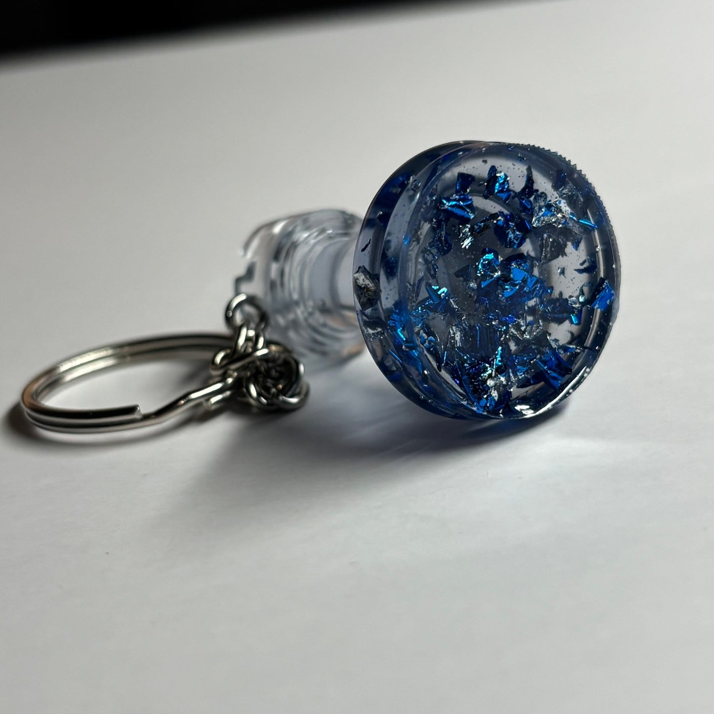 Blue Ice Rook - Handmade Resin Keychain