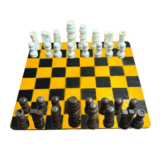 Yellow & Black - Mini Chess Set