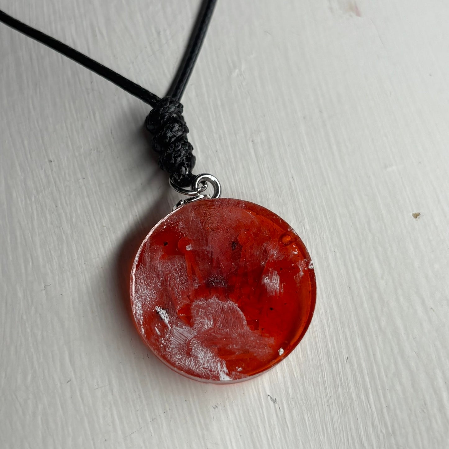 Red Queen - Handmade Resin Chess Necklace