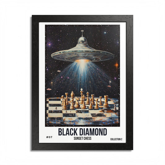 Black Diamond - Collection 2 Card #07 - Sunset Card Poster Framed 12"x16"