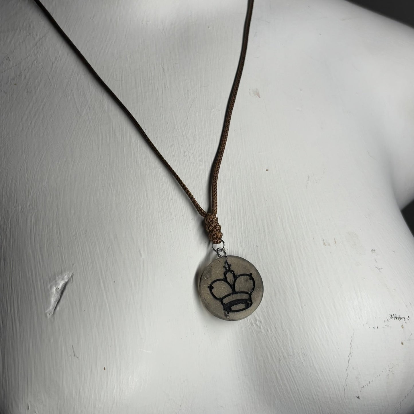 Classic King - Handmade Resin Chess Necklace
