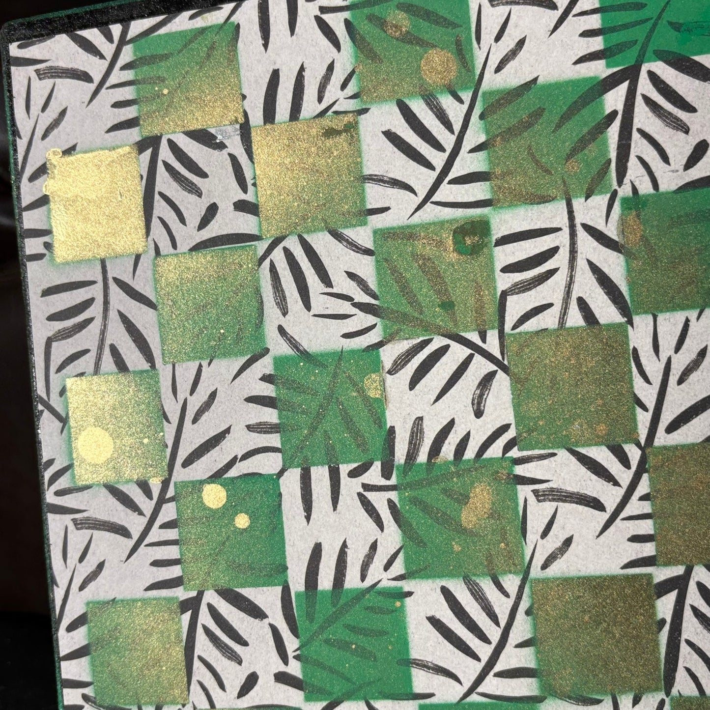 Golden Green - Scrapbook Chess Board
