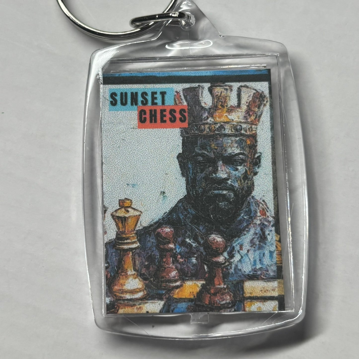 Angry King - Chess  Photo Keychain