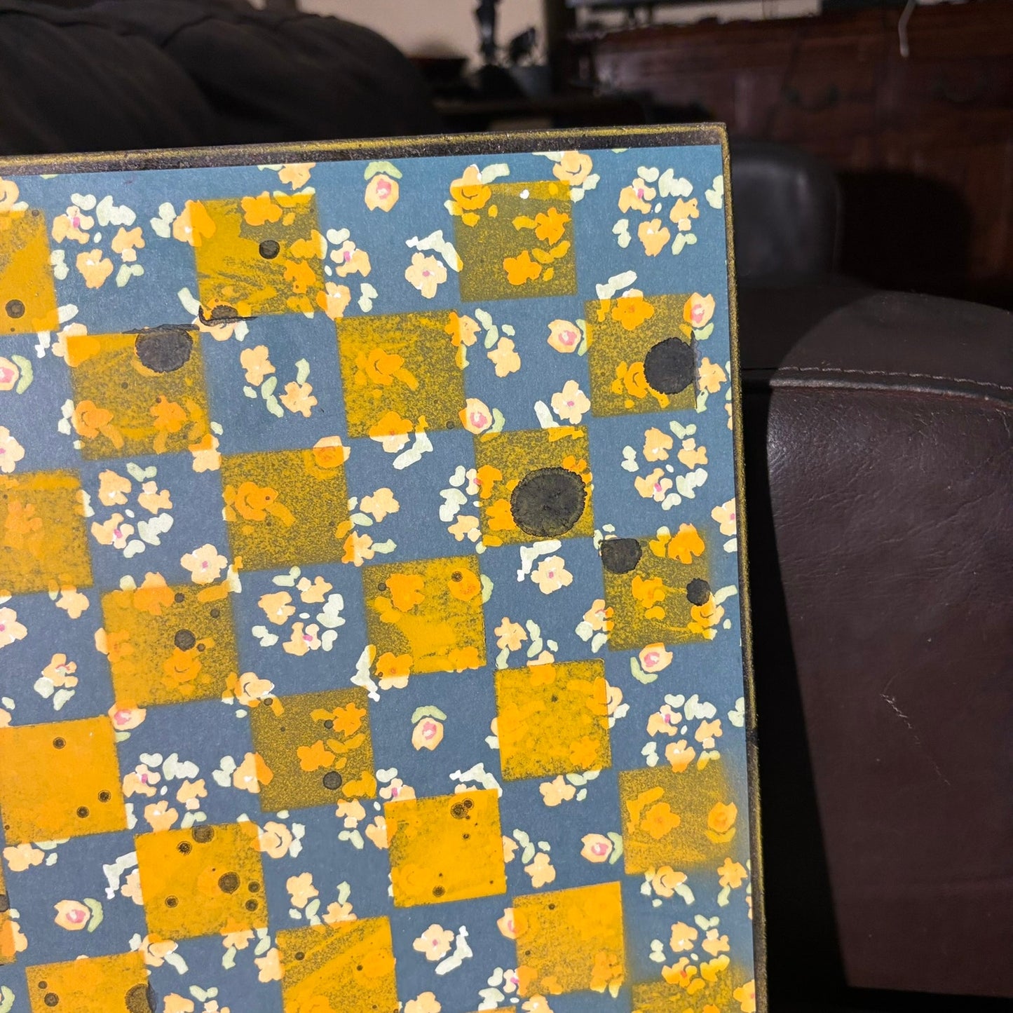 Sunflower Blue - Scrapbook Chess Board
