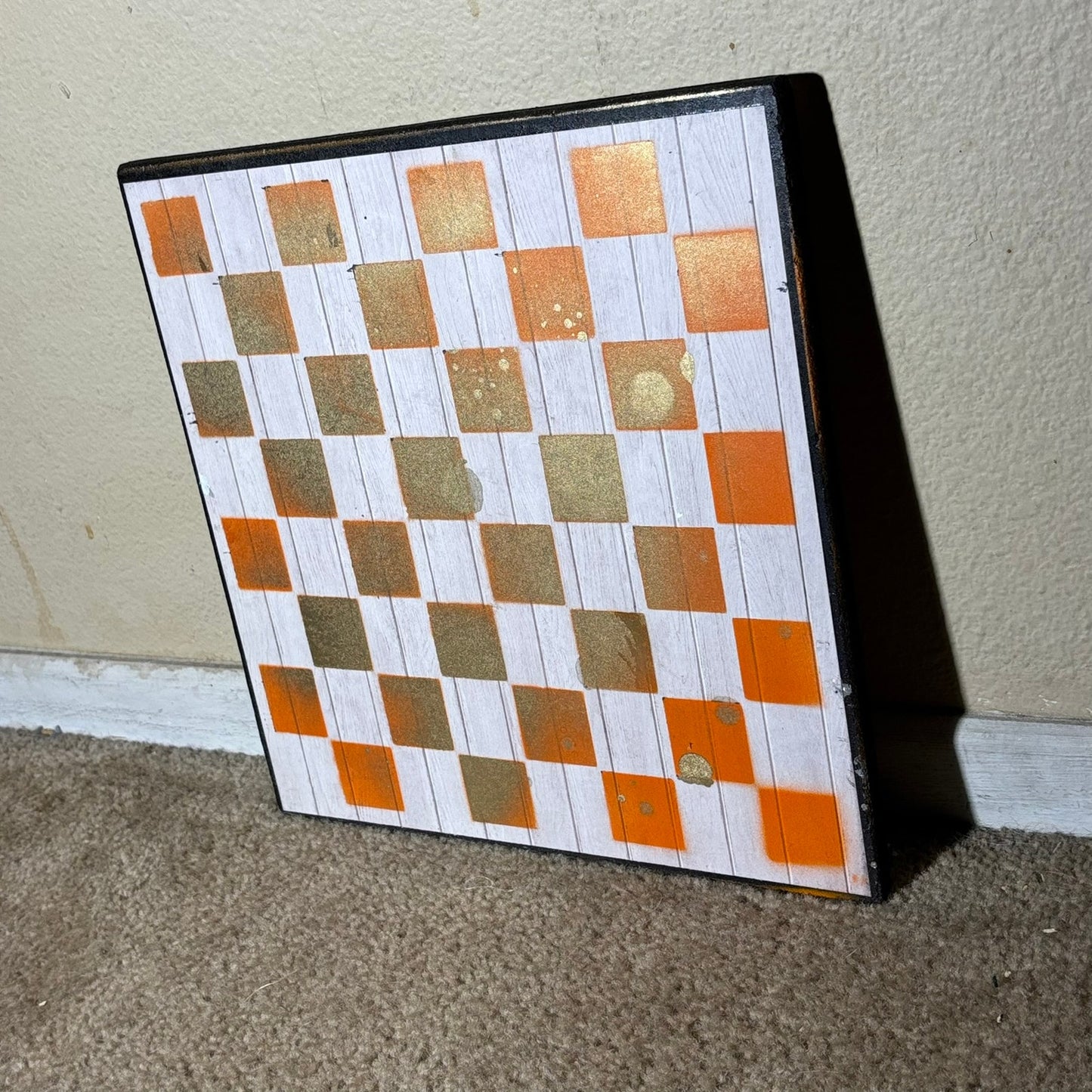 Golden Orange White - Scrapbook Chess Board