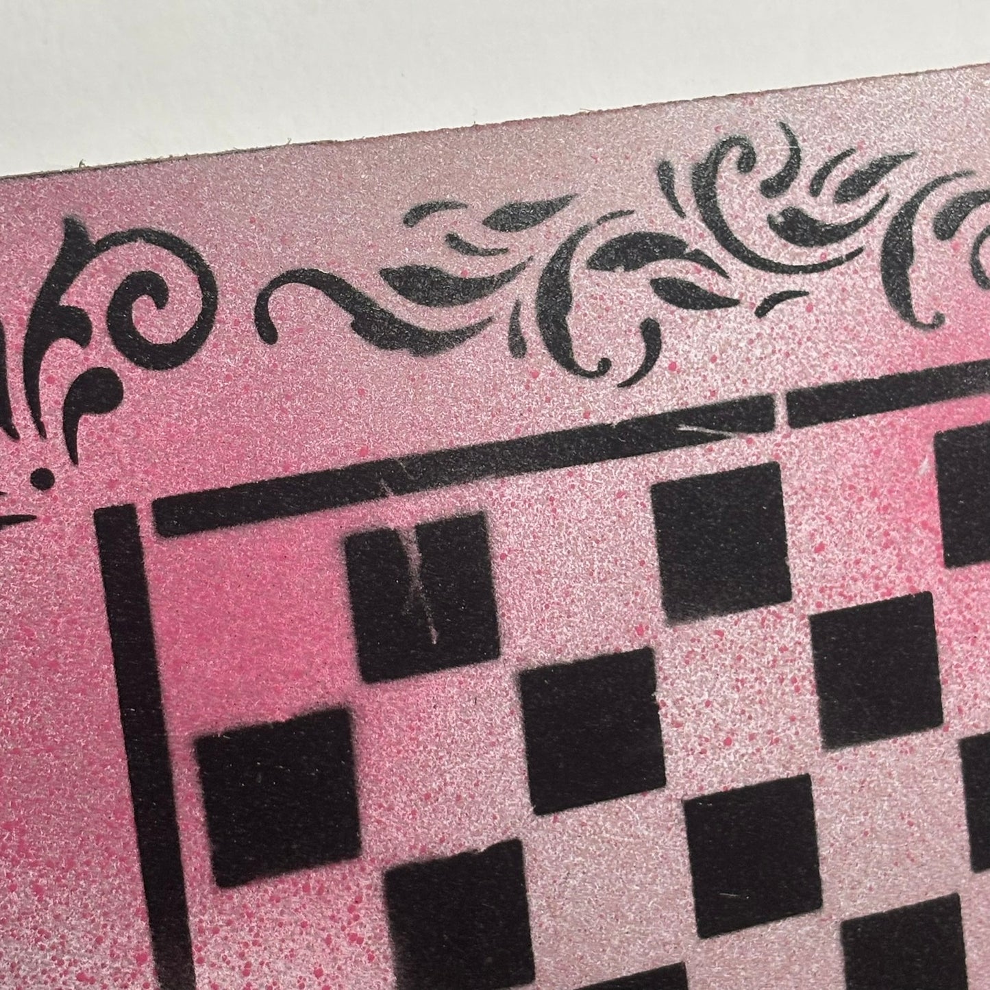 Pink Mist - Painted Chess Board