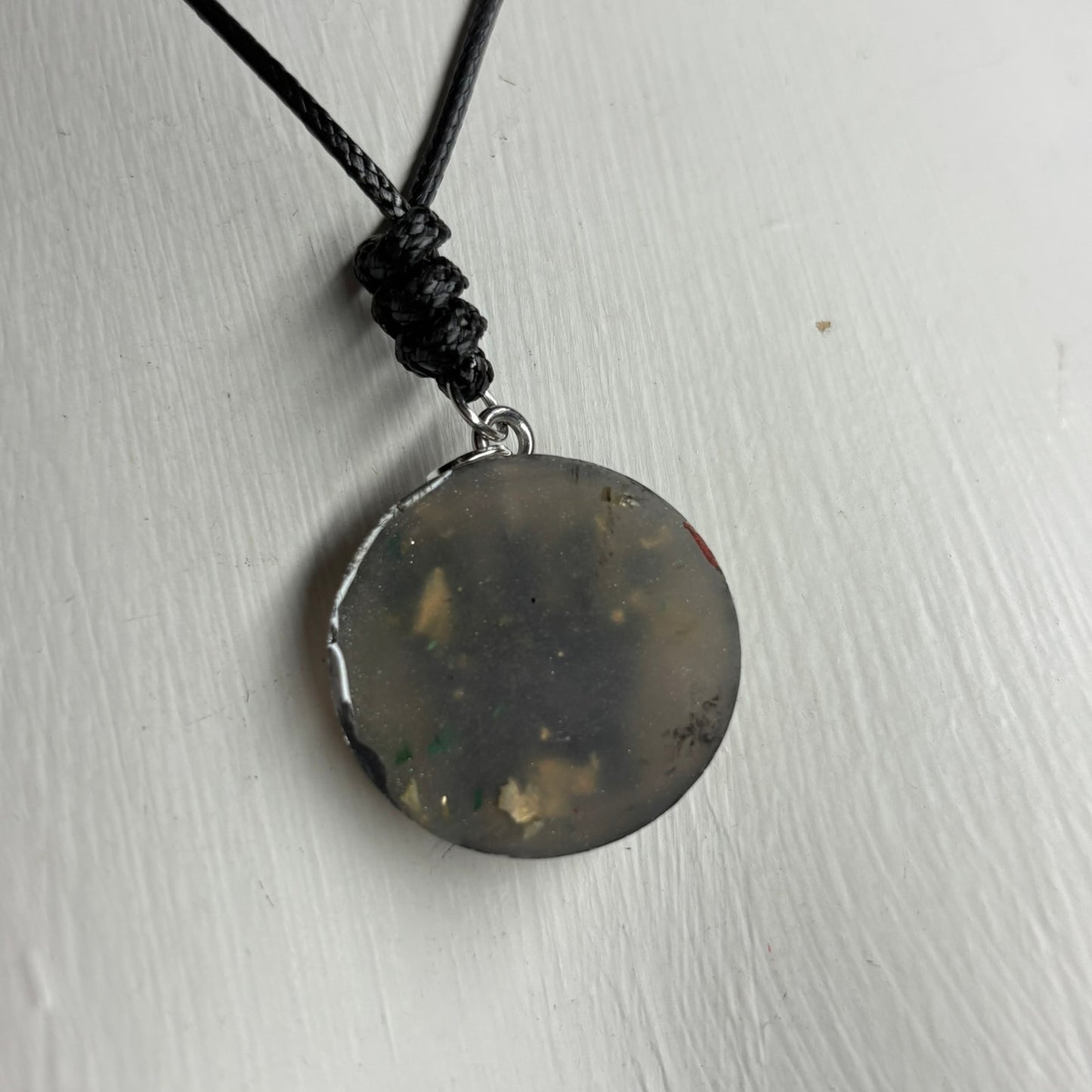 Silver Queen - Handmade Resin Chess Necklace