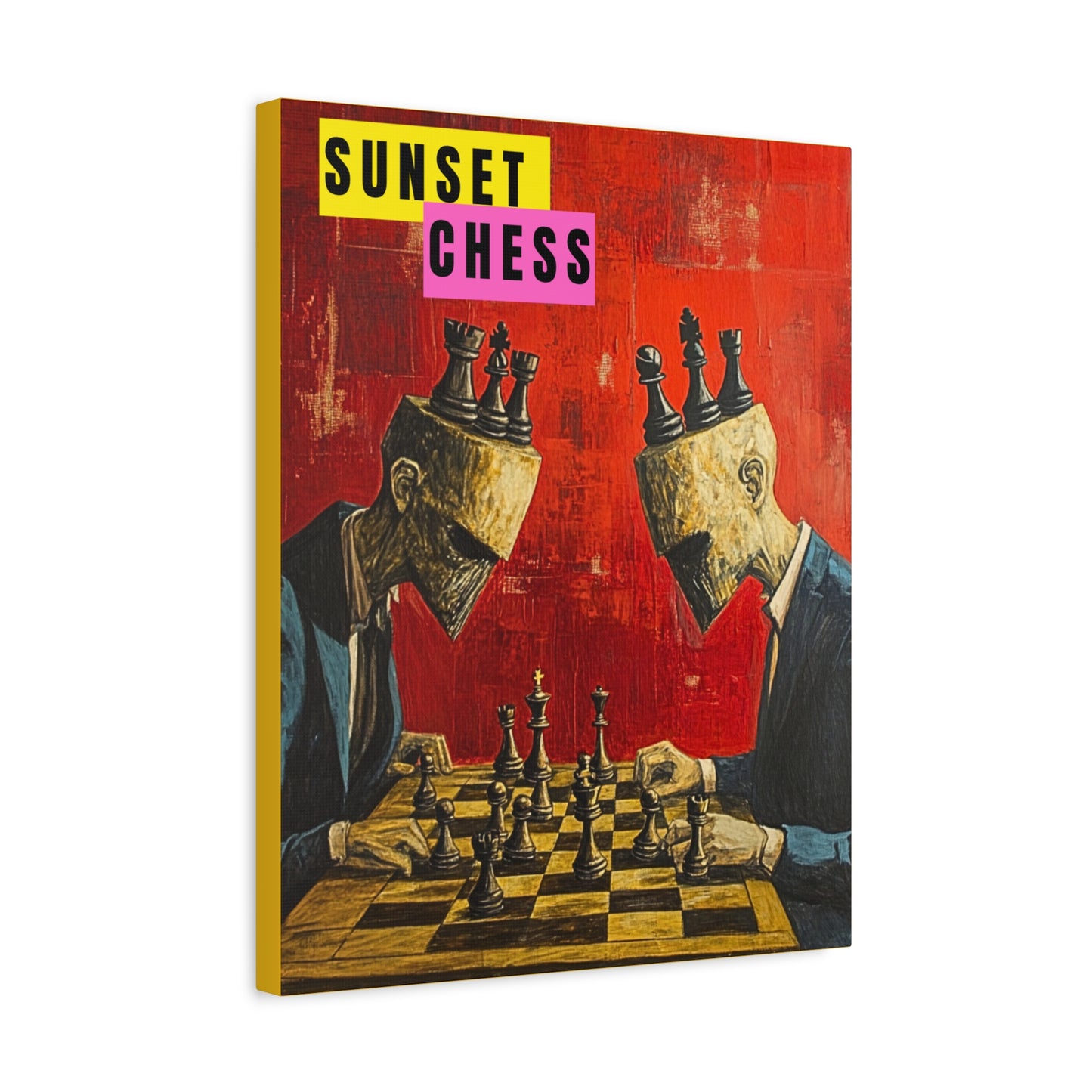 Chess Head Dual - Canvas Print 16"x20"