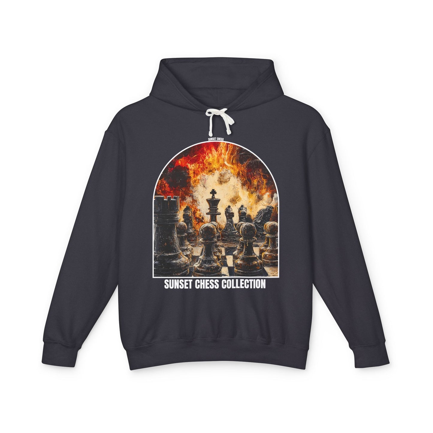 Chess on Fire - Black Chess Hoodie
