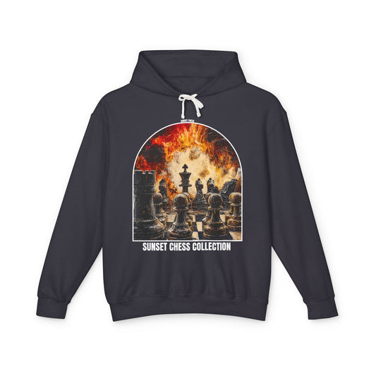 Chess on Fire - Black Chess Hoodie