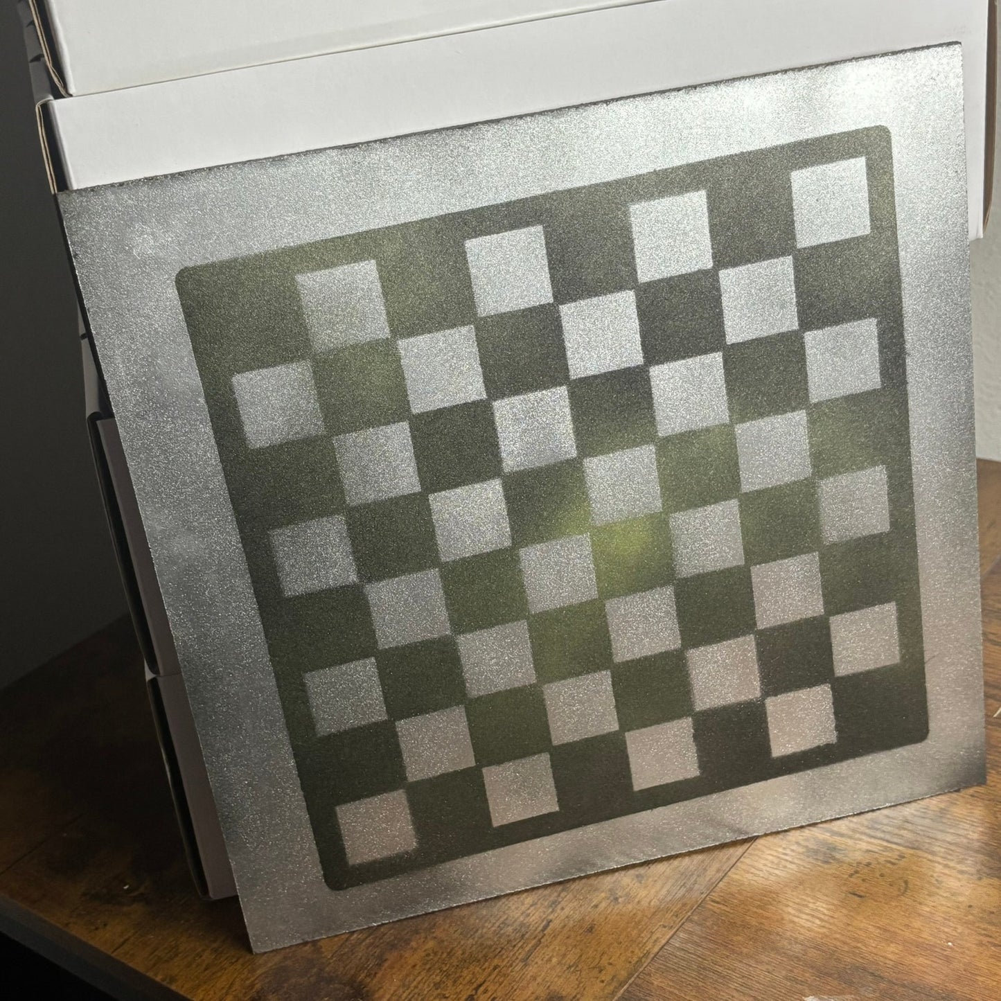 Rustic Green - Painted Chess Board