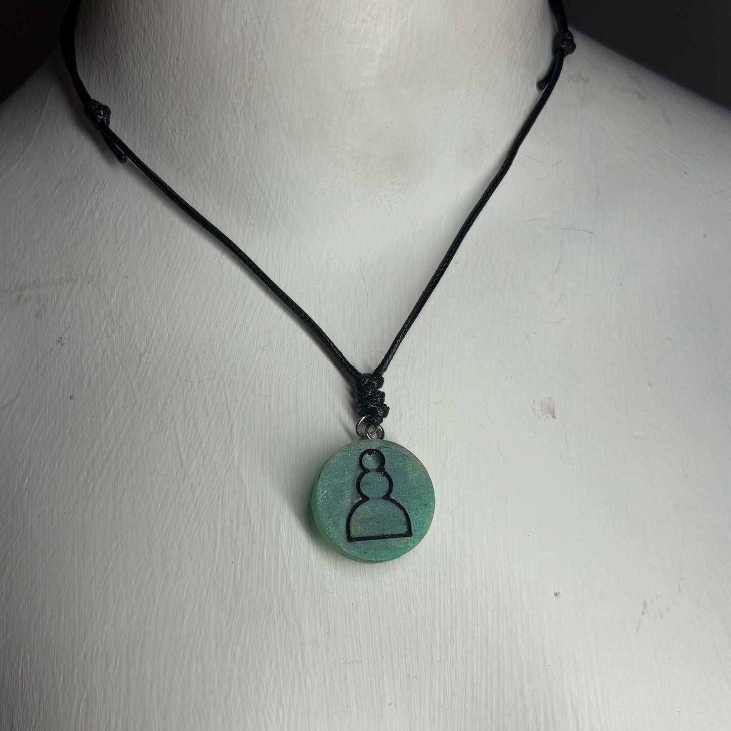 Rush Green Pawn - Handmade Resin Chess Necklace