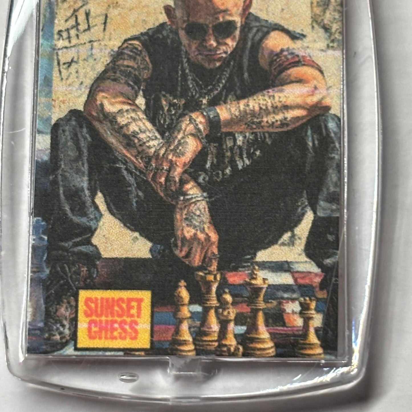 Hustler - Chess  Photo Keychain
