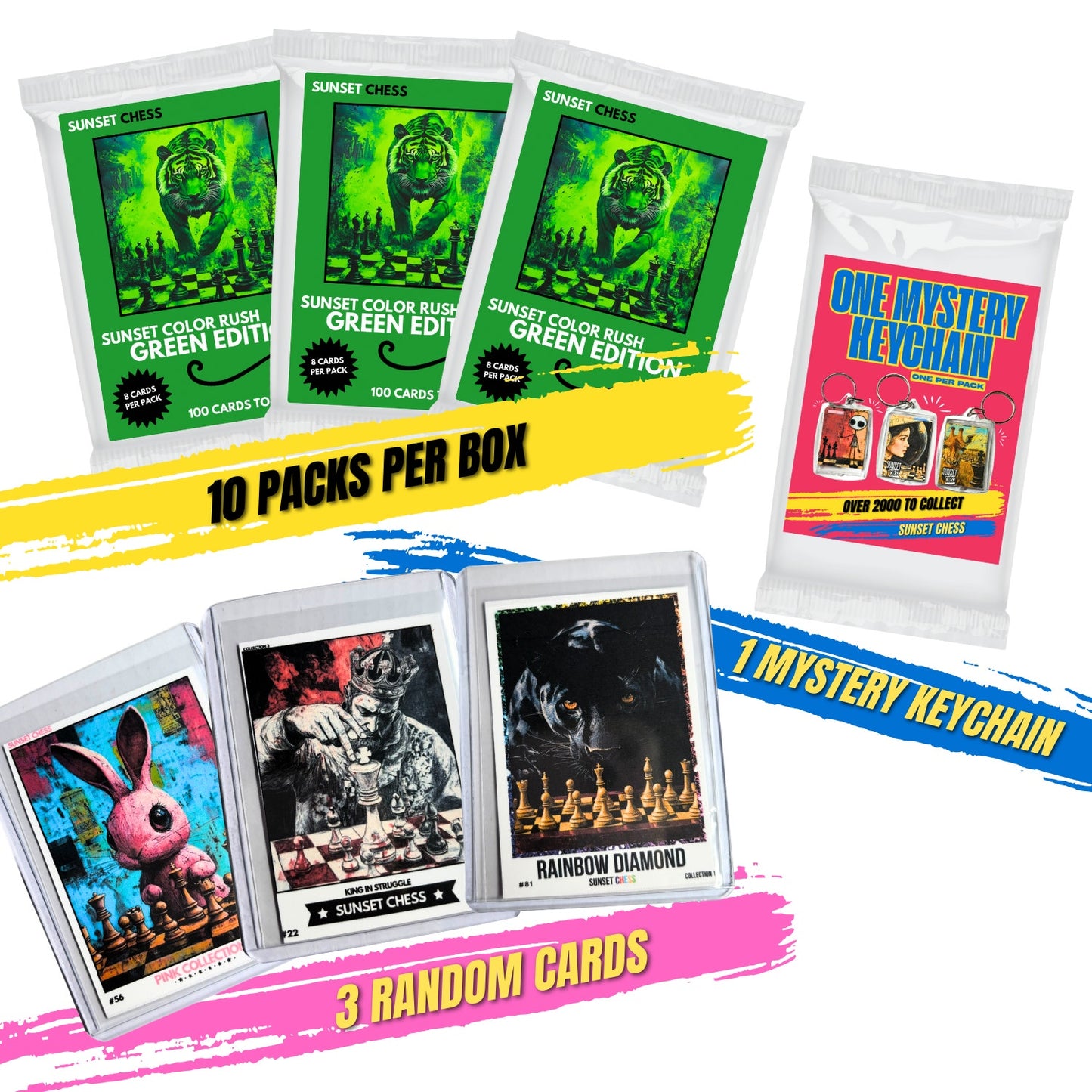 Green Color Rush Trading Cards - Mini Box Collection