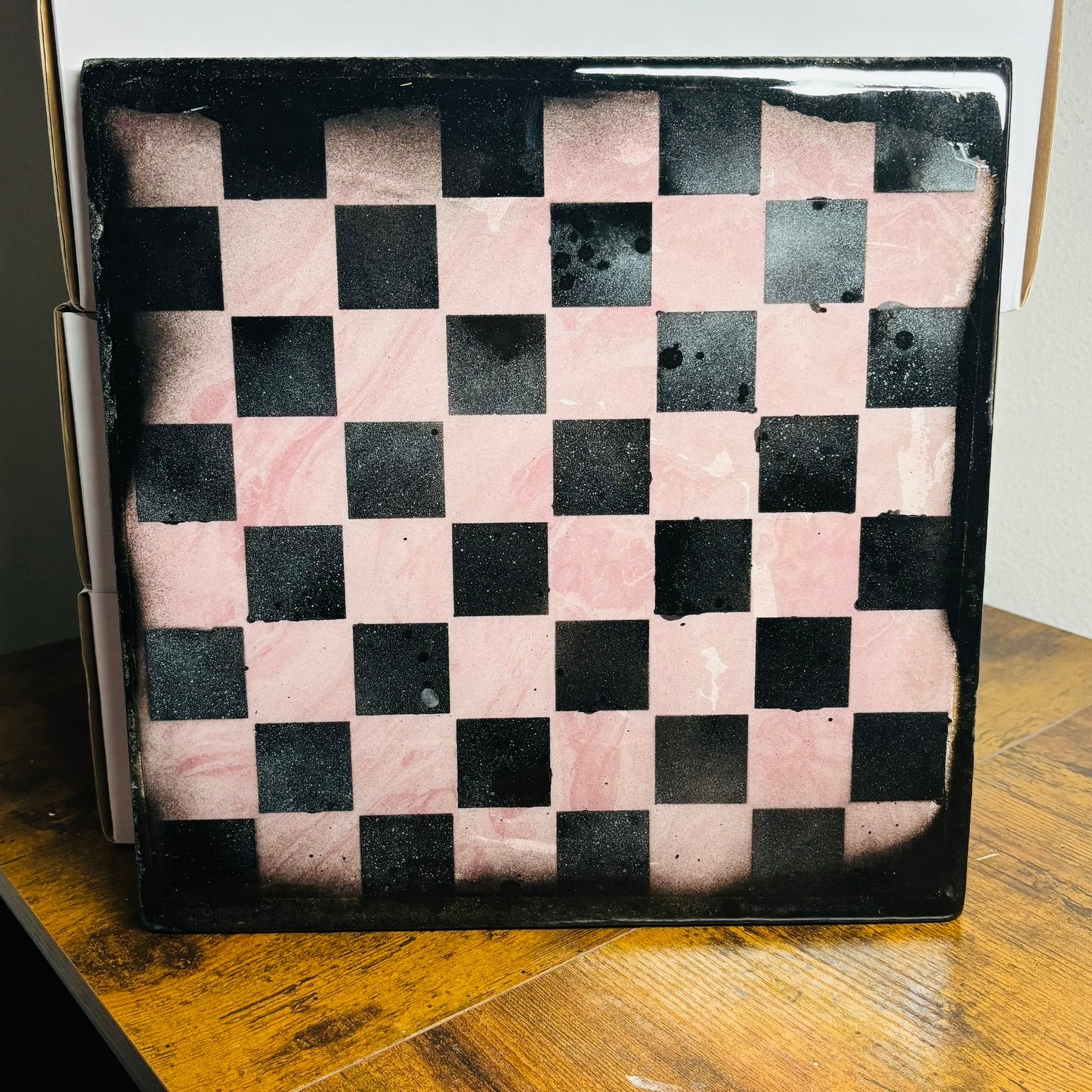Soft Pink - Resin Coated Chess Board