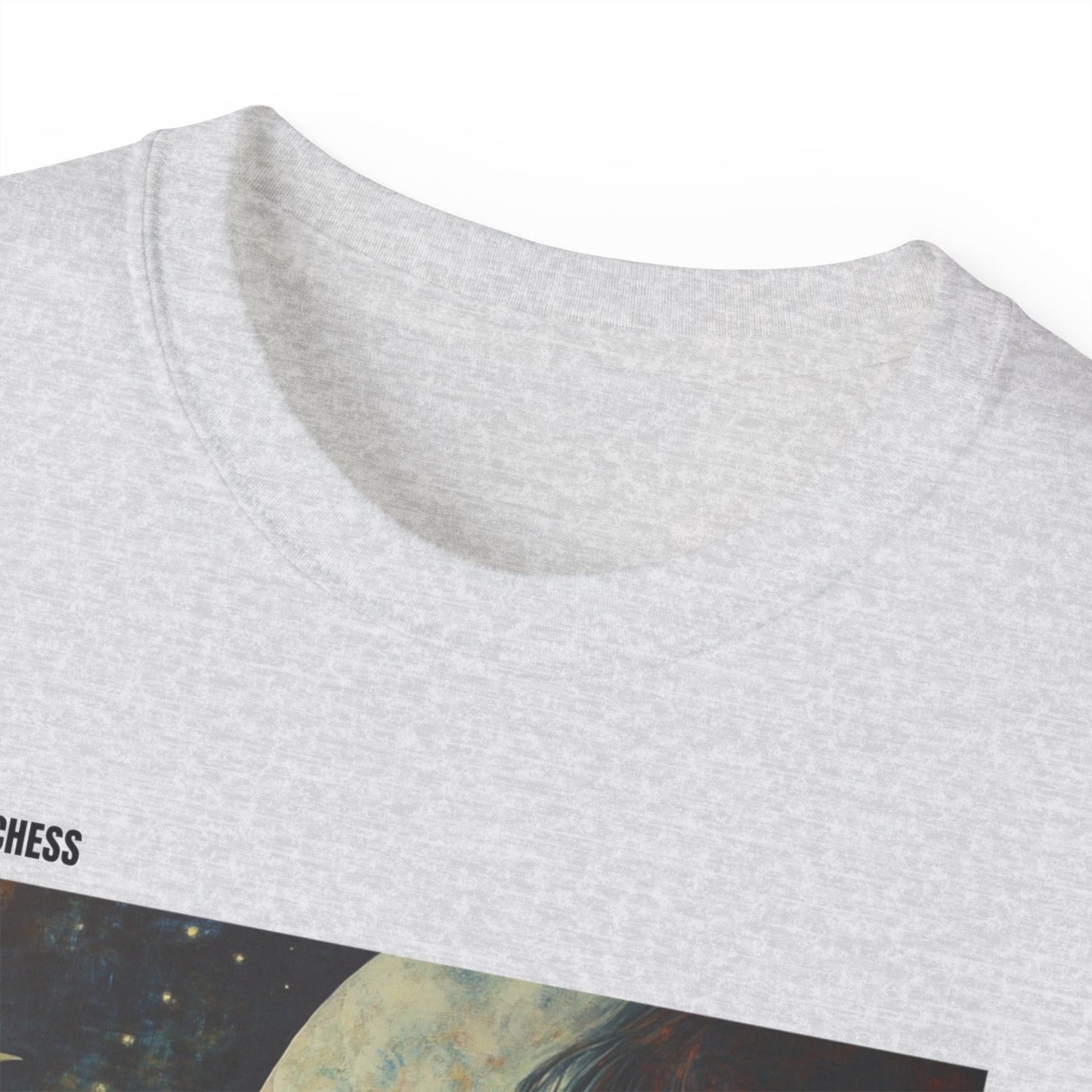 Woman Moon Play - Light Gray Chess T Shirt