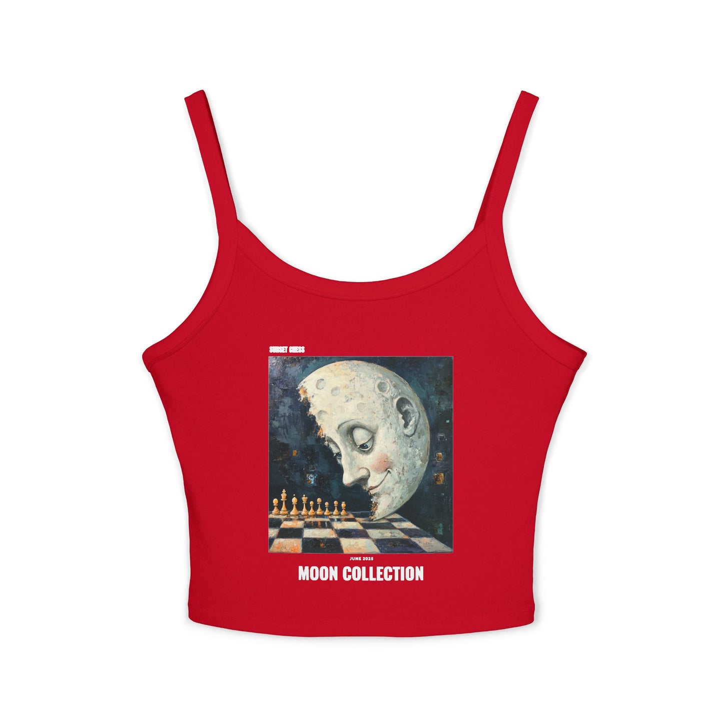 Blushing Moon - Red Women's Tank Top