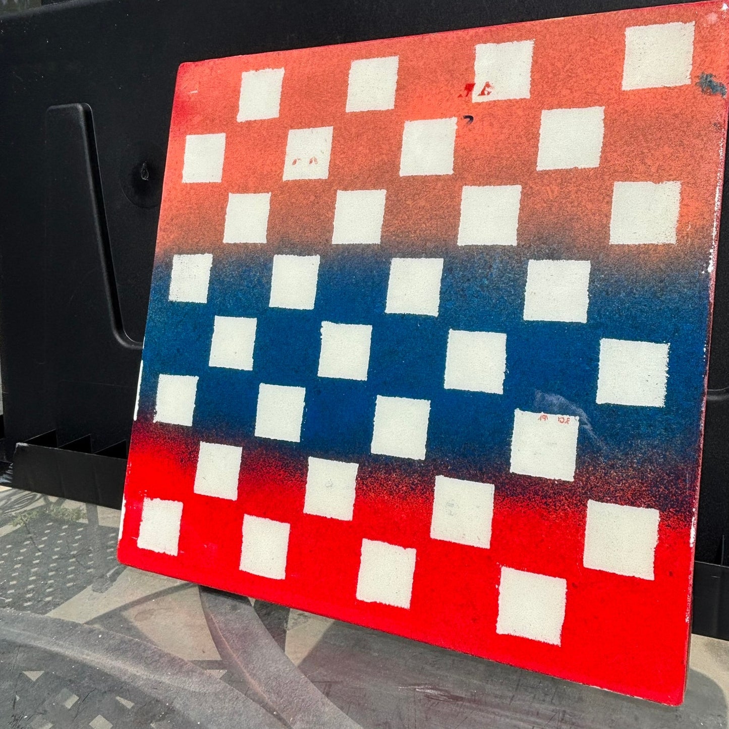 Color Enmeshment - Resin Coated Chess Board