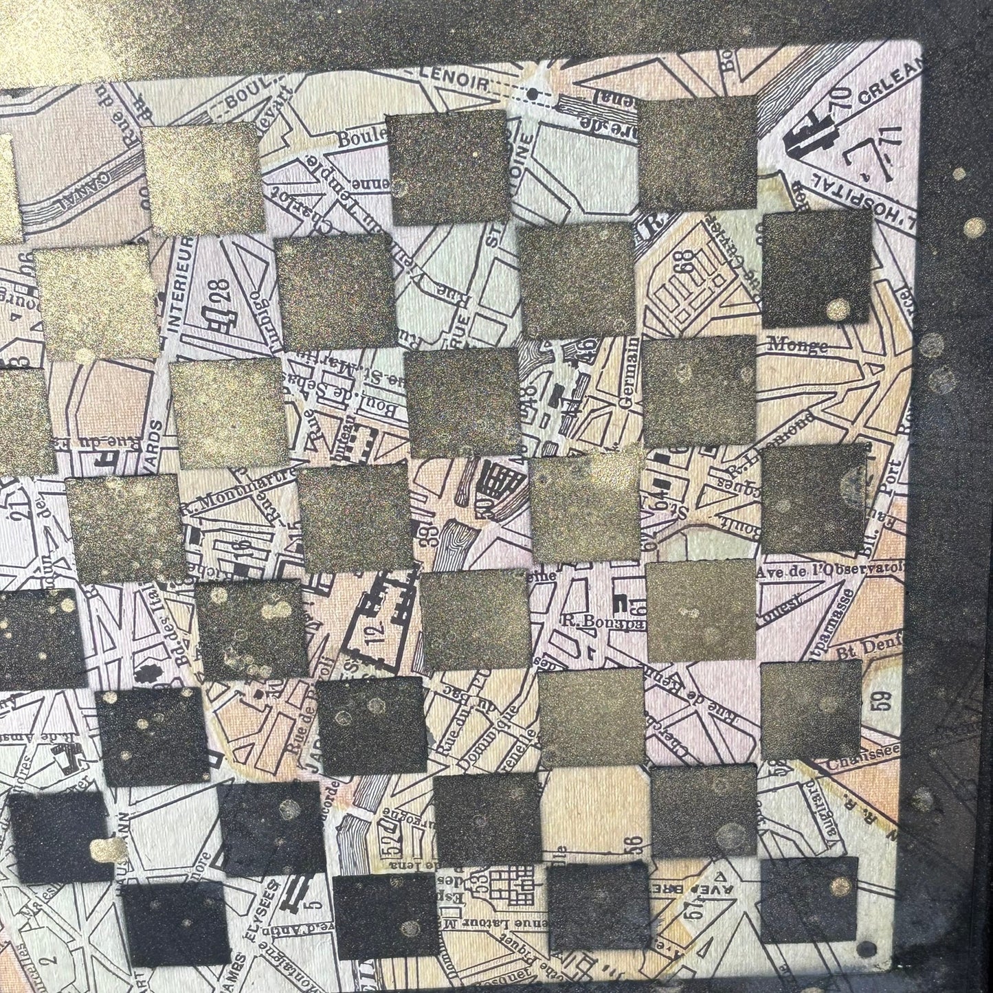 Vintage Maps - Scrapbook Chess Board