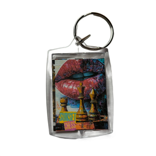 Lips - Chess  Photo Keychain