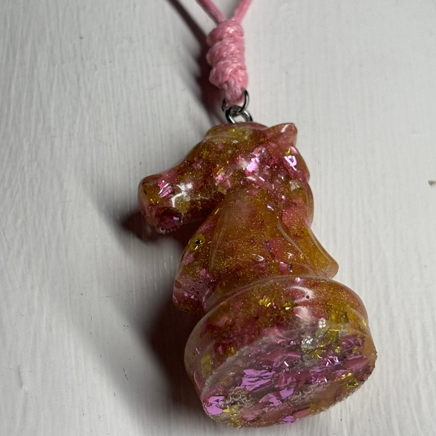 Royal Knight - Handmade Resin Chess Necklace