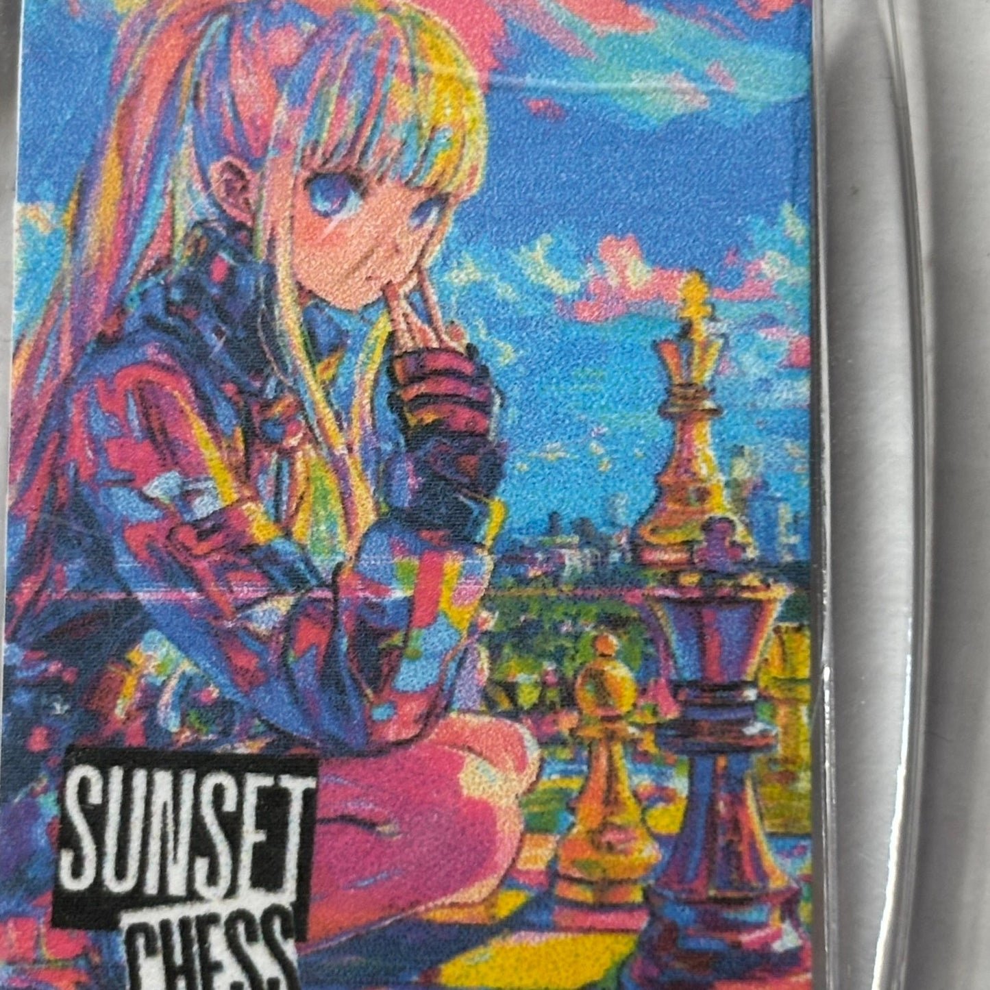 Anime Sunset - Chess  Photo Keychain