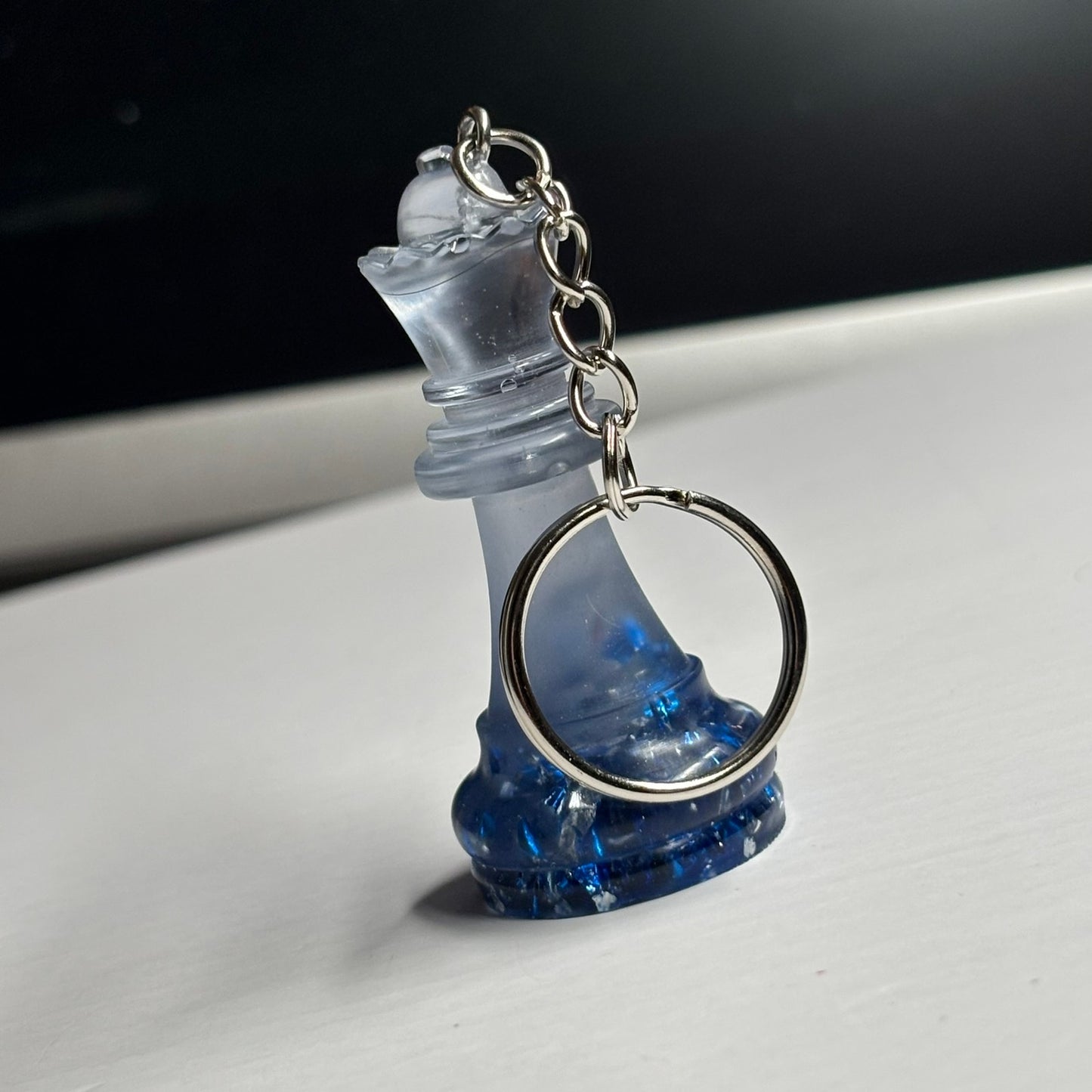 Light Blue Queen - Handmade Resin Keychain