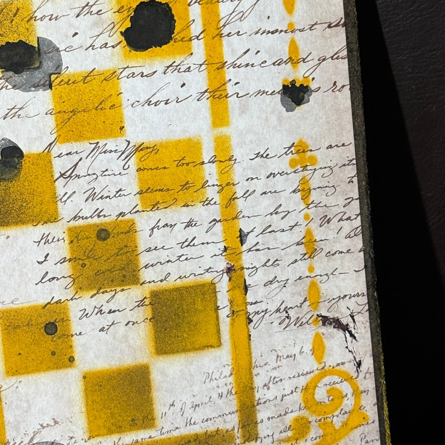 Yellow Writings - Scrapbook Chess Board