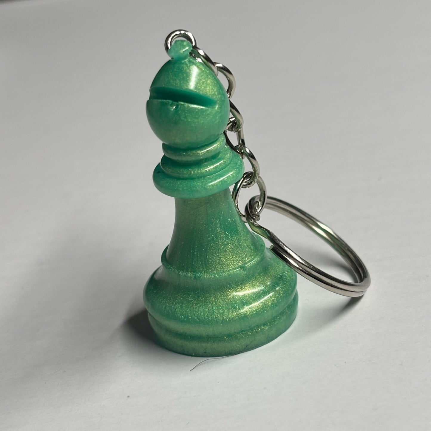 Green Bishop - Handmade Resin Keychain